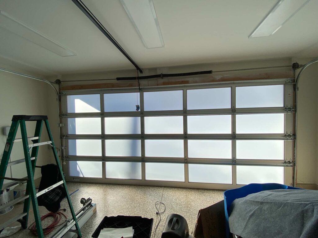 custom garage window film colorado