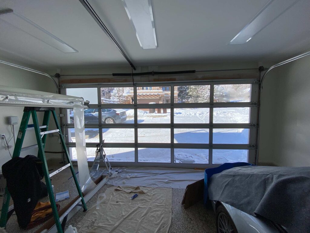 custom garage window film colorado